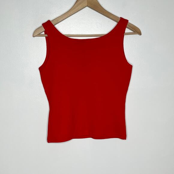 Vintage 90s Y2K Energie Babydoll Tank Top Womens Large Red Cotton Deadstock - Picture 7 of 8